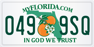FL license plate 0499SQ
