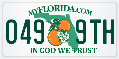 FL license plate 0499TH