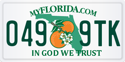 FL license plate 0499TK