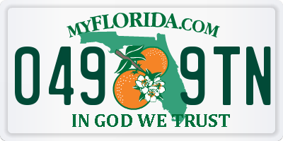 FL license plate 0499TN