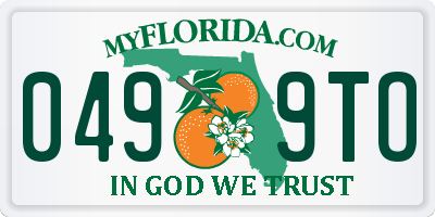 FL license plate 0499TO