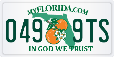 FL license plate 0499TS