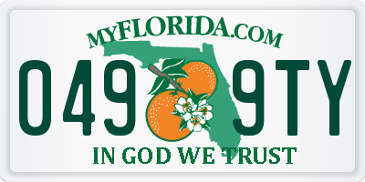 FL license plate 0499TY