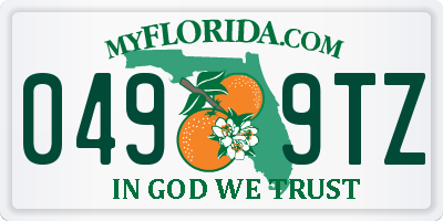 FL license plate 0499TZ