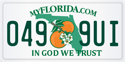 FL license plate 0499UI