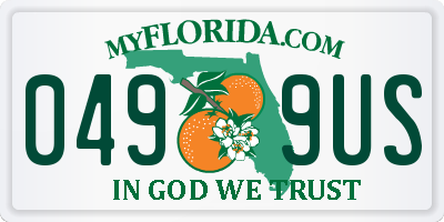 FL license plate 0499US