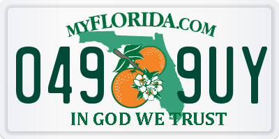 FL license plate 0499UY