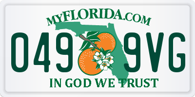 FL license plate 0499VG