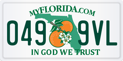 FL license plate 0499VL