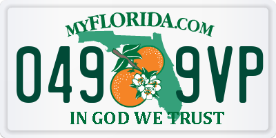 FL license plate 0499VP