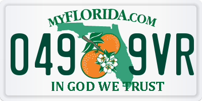 FL license plate 0499VR