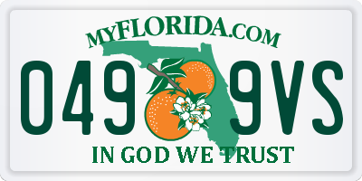 FL license plate 0499VS