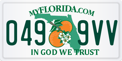 FL license plate 0499VV