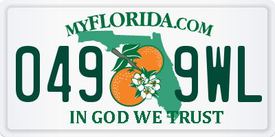 FL license plate 0499WL