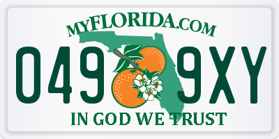 FL license plate 0499XY