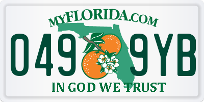 FL license plate 0499YB