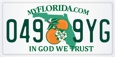FL license plate 0499YG