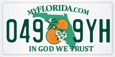 FL license plate 0499YH
