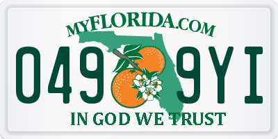 FL license plate 0499YI