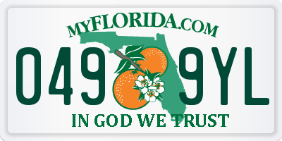 FL license plate 0499YL