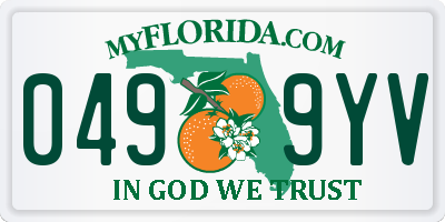 FL license plate 0499YV