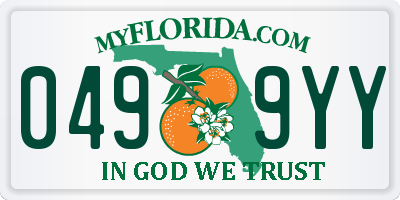 FL license plate 0499YY