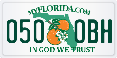 FL license plate 0500BH