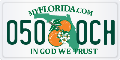 FL license plate 0500CH