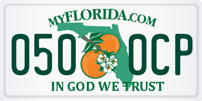 FL license plate 0500CP