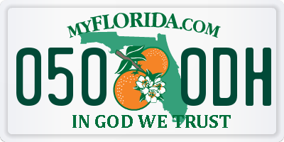 FL license plate 0500DH