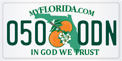FL license plate 0500DN