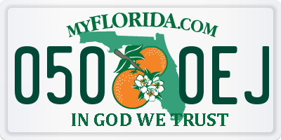 FL license plate 0500EJ