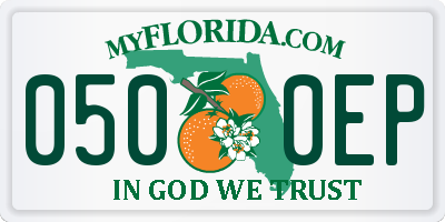 FL license plate 0500EP