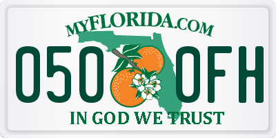 FL license plate 0500FH