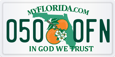 FL license plate 0500FN