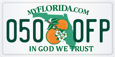 FL license plate 0500FP