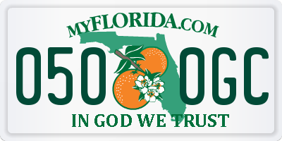 FL license plate 0500GC