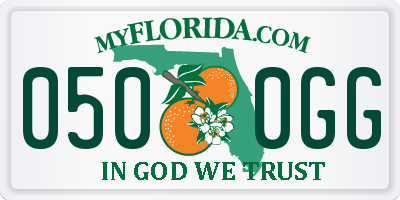 FL license plate 0500GG