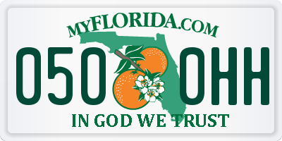 FL license plate 0500HH
