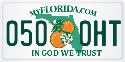FL license plate 0500HT