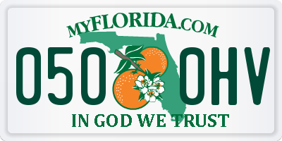 FL license plate 0500HV