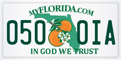 FL license plate 0500IA