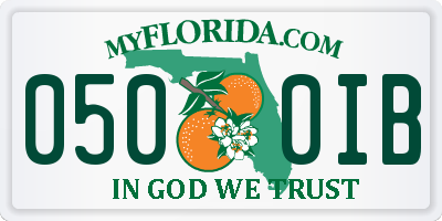 FL license plate 0500IB