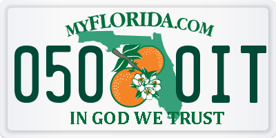 FL license plate 0500IT