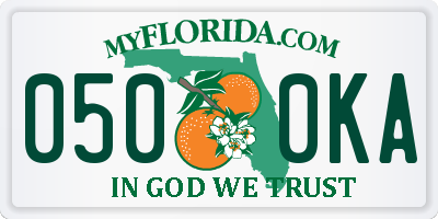 FL license plate 0500KA