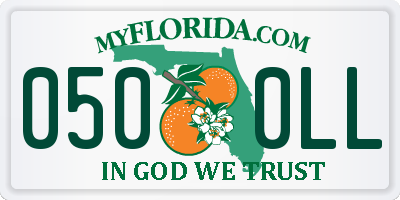 FL license plate 0500LL