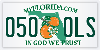 FL license plate 0500LS