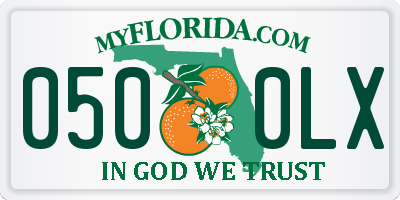 FL license plate 0500LX