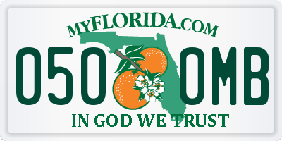 FL license plate 0500MB