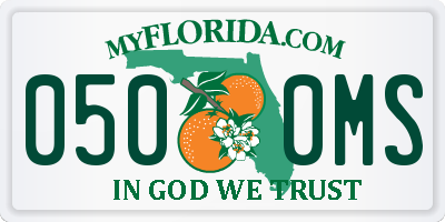 FL license plate 0500MS
